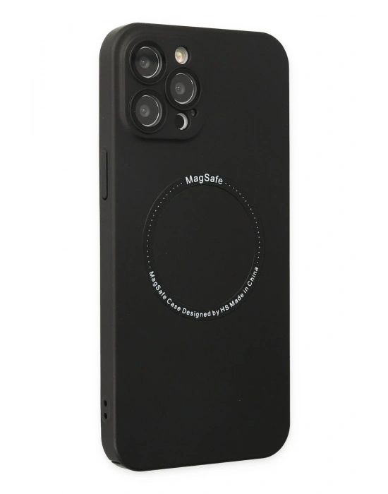 Newface iPhone 12 Pro Kılıf Jack Magneticsafe Lens Silikon - Siyah