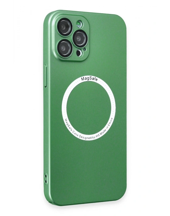 Newface iPhone 12 Pro Kılıf Jack Magneticsafe Lens Silikon - Yeşil
