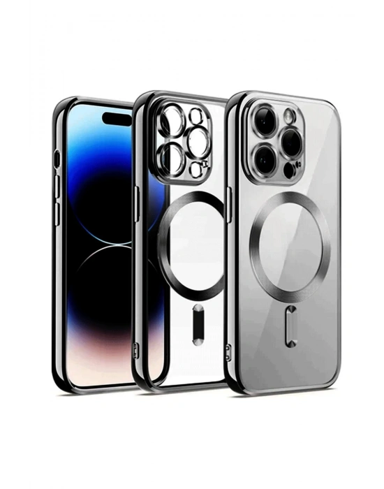 Newface iPhone 12 Pro Kılıf Kross Magneticsafe Kapak - Gümüş