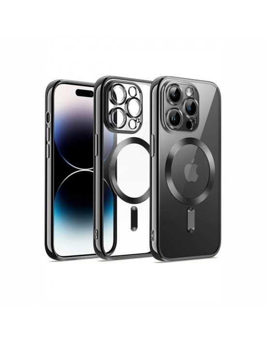 Newface iPhone 12 Pro Kılıf Kross Magneticsafe Kapak - Siyah