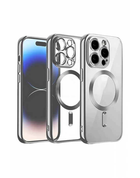 Newface iPhone 12 Pro Kılıf Kross Magneticsafe Kapak - Titan Gri