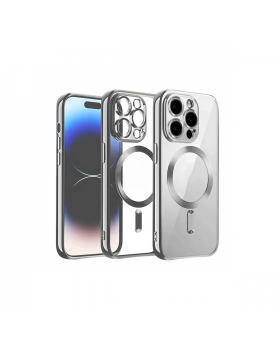 Newface iPhone 12 Pro Kılıf Kross Magneticsafe Kapak - Titan Gri