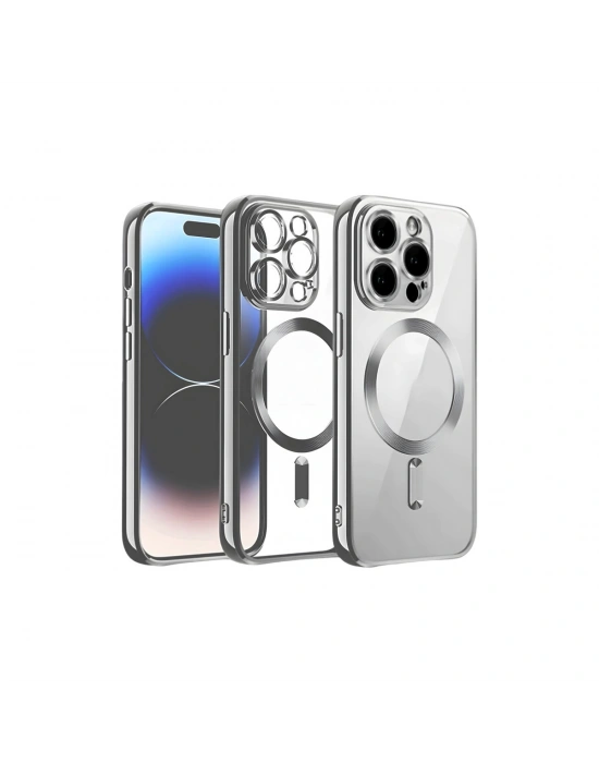 Newface iPhone 12 Pro Kılıf Kross Magneticsafe Kapak - Titan Gri