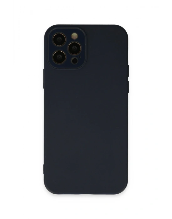Newface iPhone 12 Pro Kılıf Lansman Glass Kapak - Lacivert