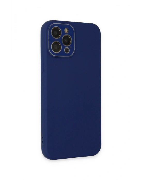 Newface iPhone 12 Pro Kılıf Lansman Glass Kapak - Sky Blue