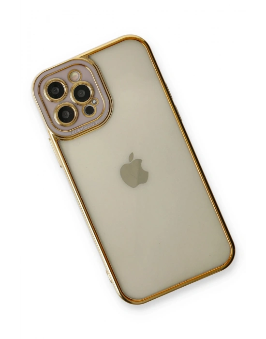 Newface iPhone 12 Pro Kılıf Liva Lens Silikon - Lila