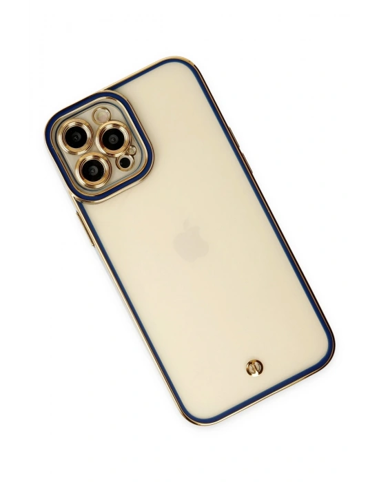 Newface iPhone 12 Pro Kılıf Liva Lens Silikon - Mavi