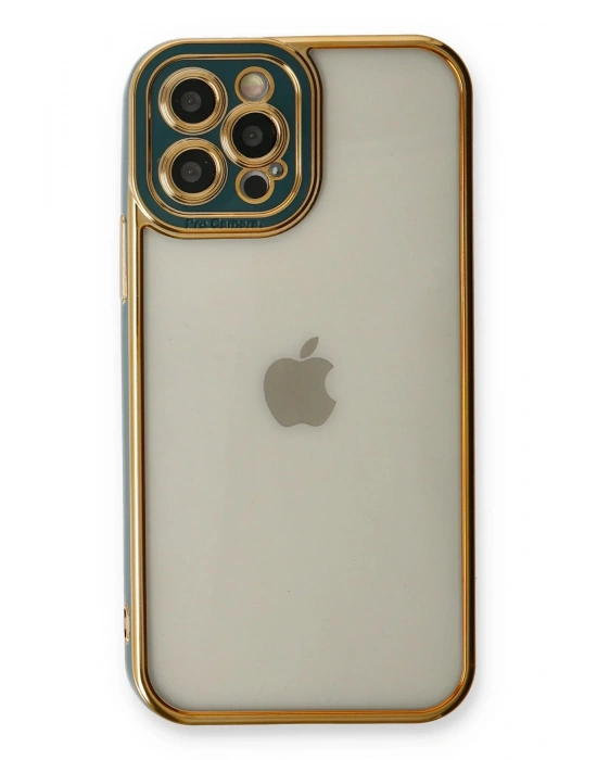 Newface iPhone 12 Pro Kılıf Liva Lens Silikon - Yeşil