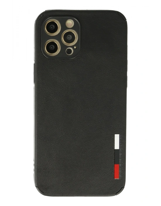 Newface iPhone 12 Pro Kılıf Loop Deri Silikon - Siyah