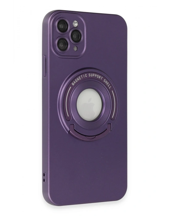 Newface iPhone 12 Pro Kılıf Lukka Magneticsafe Kapak - Derin Mor