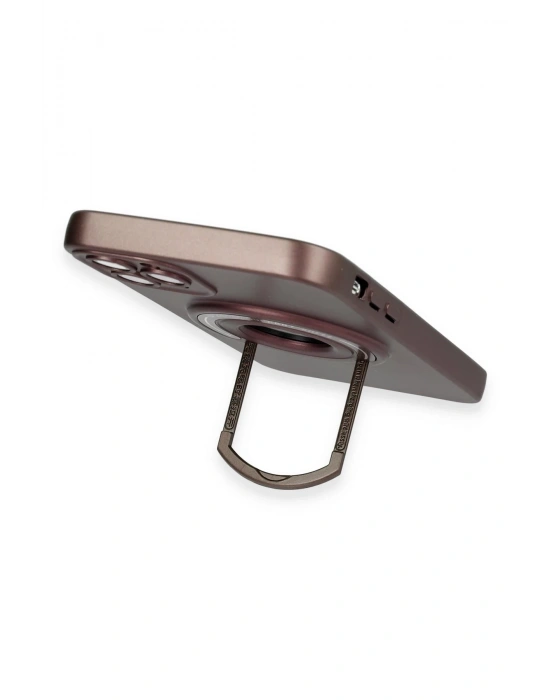 Newface iPhone 12 Pro Kılıf Lukka Magneticsafe Kapak - Kahverengi