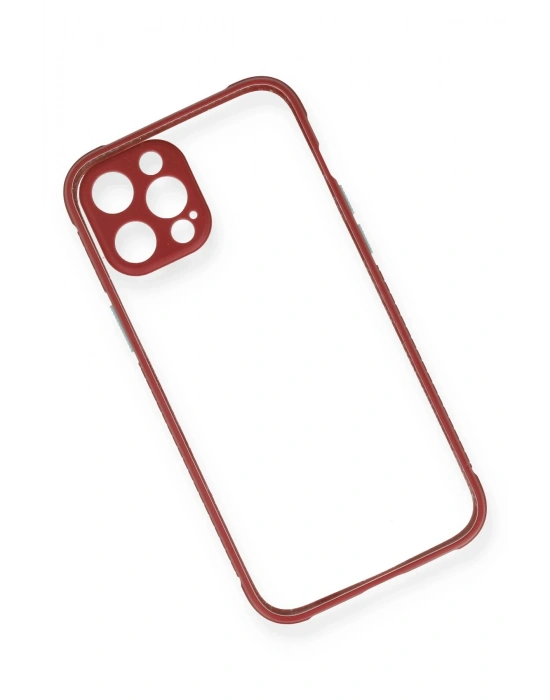 Newface iPhone 12 Pro Kılıf Miami Şeffaf Silikon - Fuşya