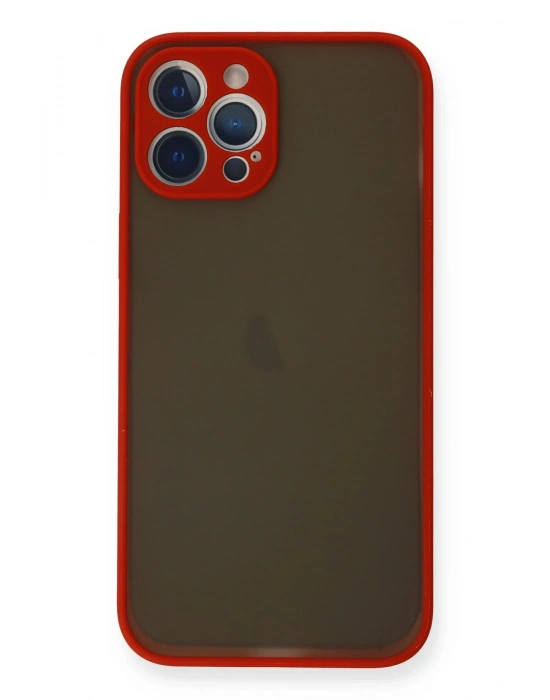 Newface iPhone 12 Pro Kılıf Montreal Silikon Kapak - Kırmızı