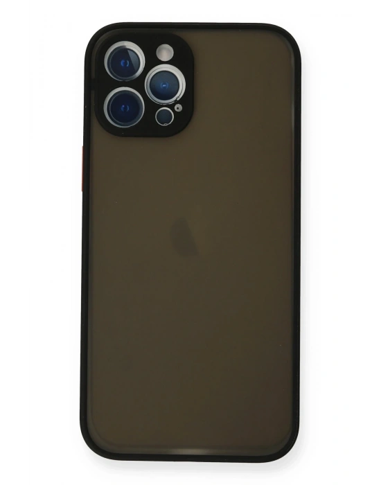 Newface iPhone 12 Pro Kılıf Montreal Silikon Kapak - Siyah