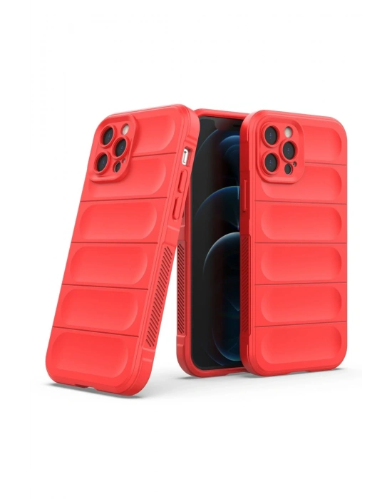 Newface iPhone 12 Pro Kılıf Optimum Silikon - Kırmızı
