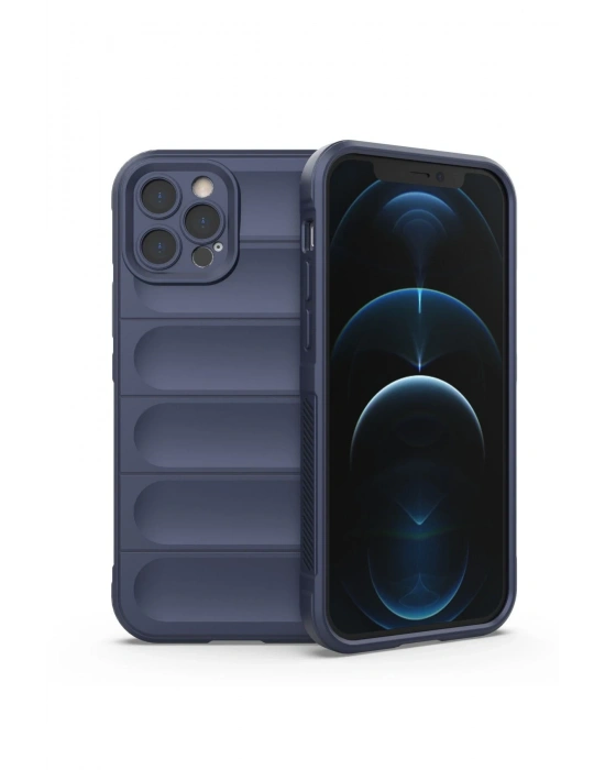 Newface iPhone 12 Pro Kılıf Optimum Silikon - Lacivert