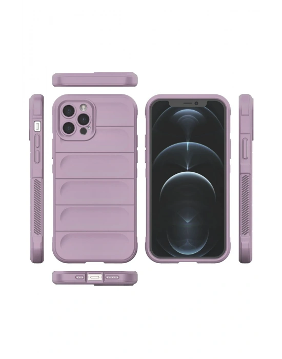 Newface iPhone 12 Pro Kılıf Optimum Silikon - Mor