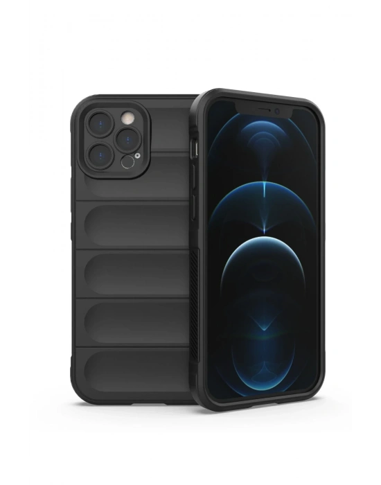 Newface iPhone 12 Pro Kılıf Optimum Silikon - Siyah