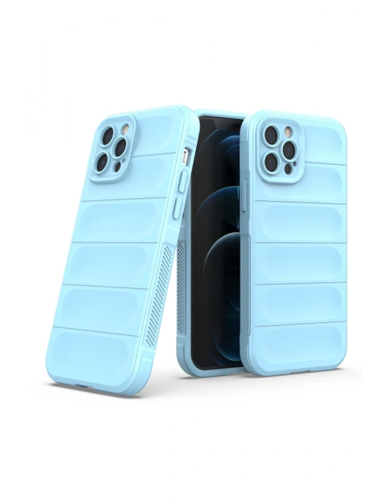 Newface iPhone 12 Pro Kılıf Optimum Silikon - Sky Blue