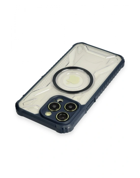 Newface iPhone 12 Pro Kılıf Prag Magneticsafe Kapak - Lacivert