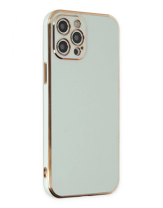 Newface iPhone 12 Pro Kılıf Volet Silikon - Açık Yeşil