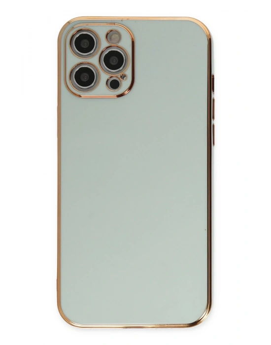 Newface iPhone 12 Pro Kılıf Volet Silikon - Açık Yeşil