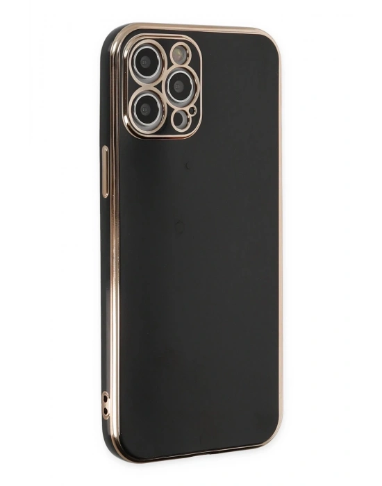 Newface iPhone 12 Pro Kılıf Volet Silikon - Siyah