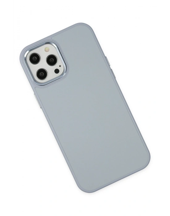 Newface iPhone 12 Pro Max Kılıf Asya Deri Silikon - Sierra Blue