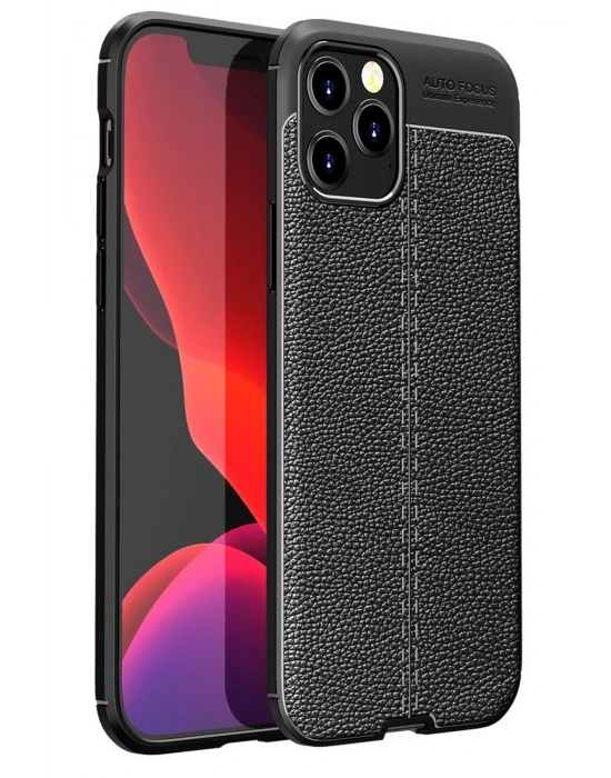 Newface iPhone 12 Pro Max Kılıf Auto Focus Kapak - Siyah