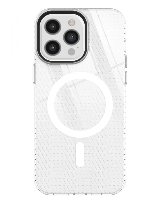 Newface iPhone 12 Pro Max Kılıf Beta Magneticsafe Silikon - Şeffaf