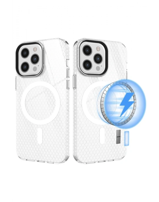 Newface iPhone 12 Pro Max Kılıf Beta Magneticsafe Silikon - Şeffaf