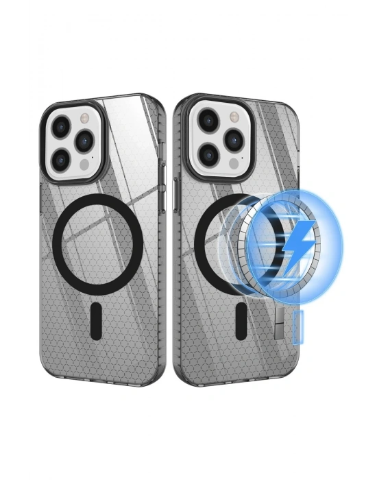 Newface iPhone 12 Pro Max Kılıf Beta Magneticsafe Silikon - Siyah