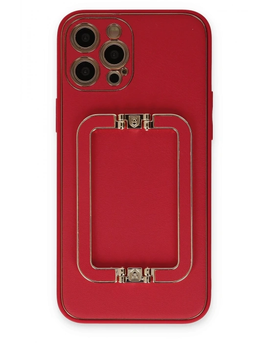 Newface iPhone 12 Pro Max Kılıf Coco Elit Kapak - Kırmızı