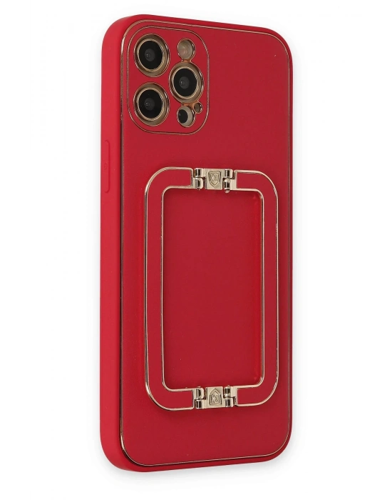 Newface iPhone 12 Pro Max Kılıf Coco Elit Kapak - Kırmızı