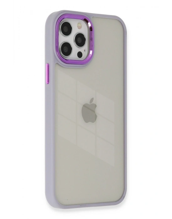 Newface iPhone 12 Pro Max Kılıf Dora Kapak - Lila