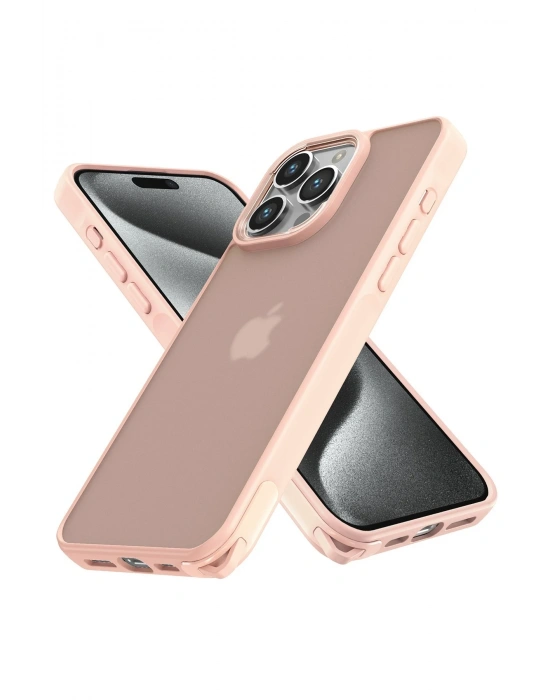 Newface iPhone 12 Pro Max Kılıf Elegant Kapak - Pudra