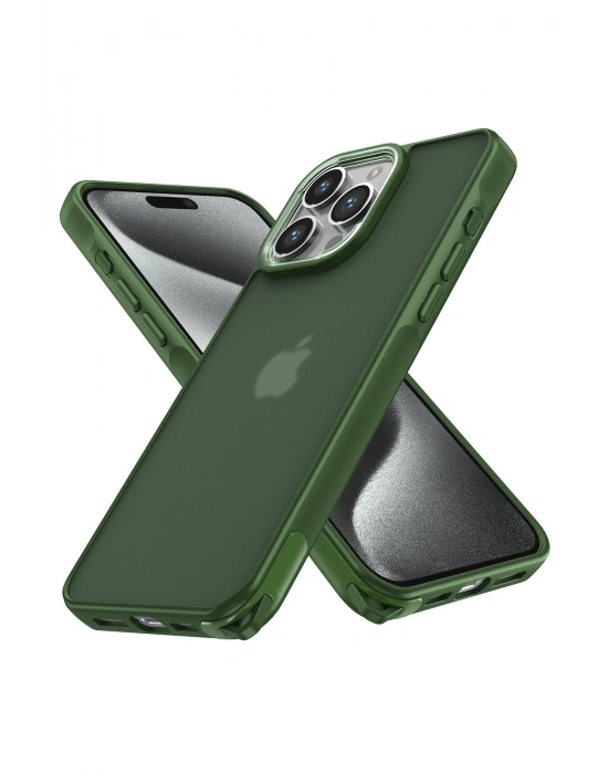 Newface iPhone 12 Pro Max Kılıf Elegant Kapak - Yeşil