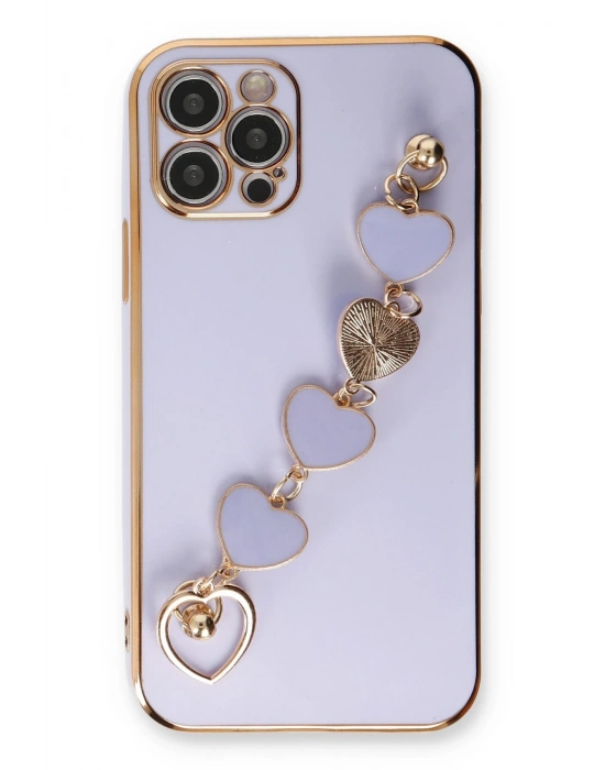 Newface iPhone 12 Pro Max Kılıf Esila Silikon - Lila