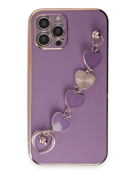 Newface iPhone 12 Pro Max Kılıf Esila Silikon - Mor