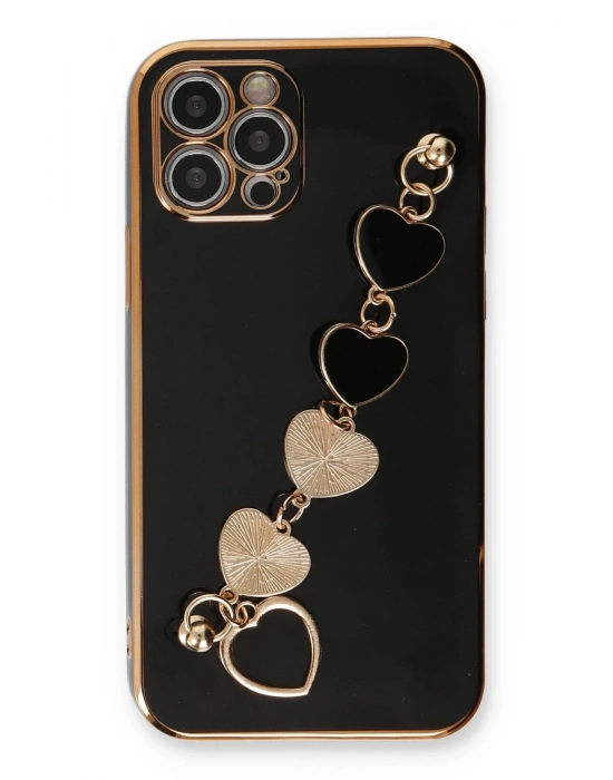 Newface iPhone 12 Pro Max Kılıf Esila Silikon - Siyah