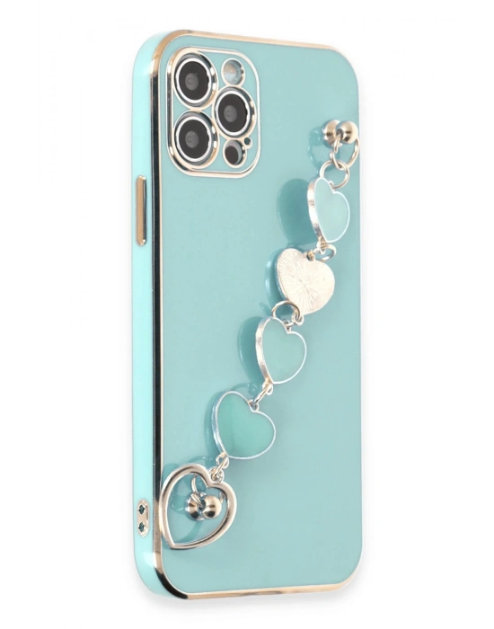 Newface iPhone 12 Pro Max Kılıf Esila Silikon - Su Yeşili