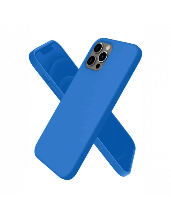 Newface iPhone 12 Pro Max Kılıf First Silikon - Mavi