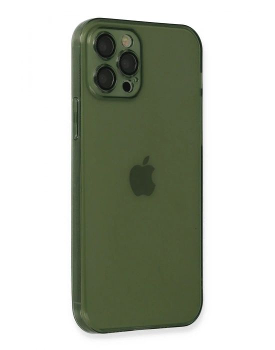 Newface iPhone 12 Pro Max Kılıf Fly Lens Silikon - Yeşil