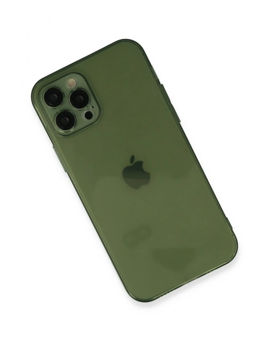 Newface iPhone 12 Pro Max Kılıf Fly Lens Silikon - Yeşil