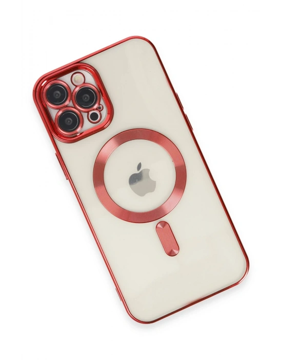 Newface iPhone 12 Pro Max Kılıf Kross Magneticsafe Kapak - Kırmızı
