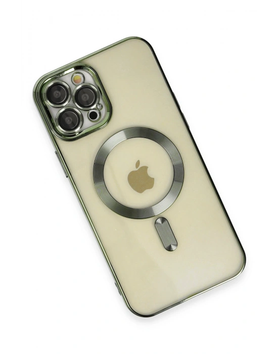 Newface iPhone 12 Pro Max Kılıf Kross Magneticsafe Kapak - Koyu Yeşil