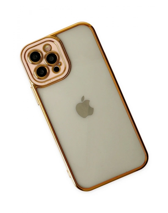 Newface iPhone 12 Pro Max Kılıf Liva Lens Silikon - Rose