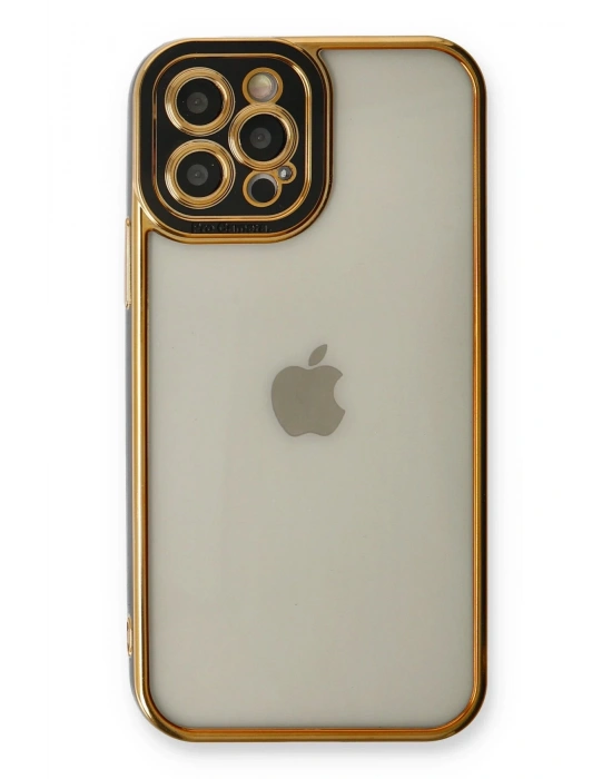 Newface iPhone 12 Pro Max Kılıf Liva Lens Silikon - Siyah