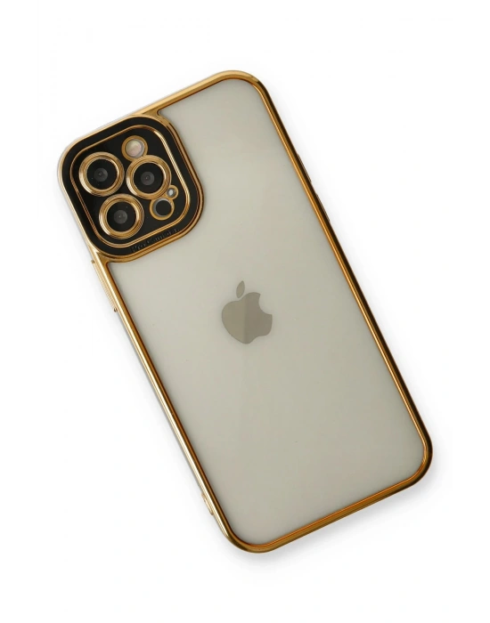 Newface iPhone 12 Pro Max Kılıf Liva Lens Silikon - Siyah