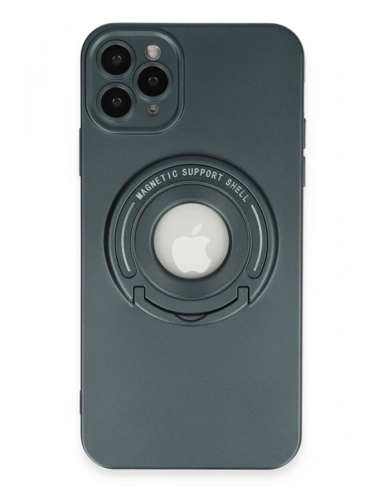 Newface iPhone 12 Pro Max Kılıf Lukka Magneticsafe Kapak - Koyu Yeşil